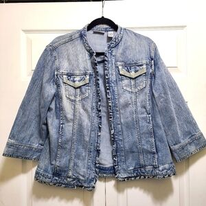 # Chico's Fancy Jean Jacket (Chico size 2 = large)